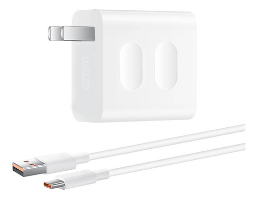 Cargador 66W SuperRápido Compatible Con Huawei Mate40/50 Pro, Honor 50 Pro/P30/P40 + Gitifo Cable USB-C 1.5m Incluido