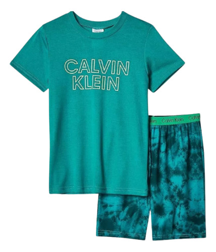 Calvin Klein- Pijama Para Niño Color Verde
