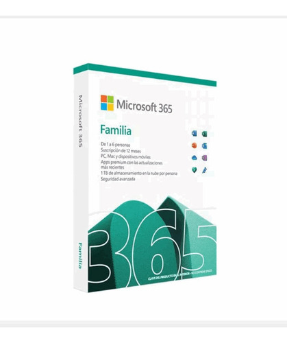 Microsoft 365 Familia 6 Usuarios 12 Meses Xx