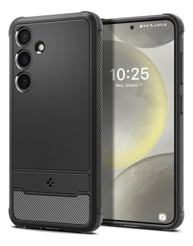 Funda Para Galaxy S24 Matte Negro Piel Sintetica