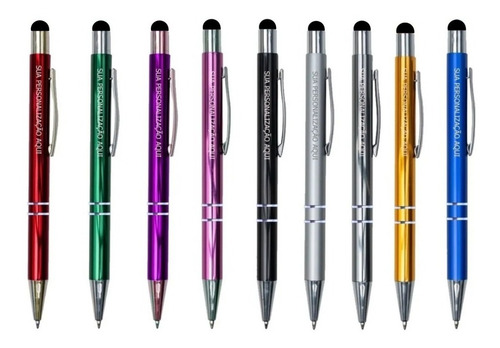 Imagem 2 de 2 de 70 Caneta Metal Com Touch Screen Personalizadas À Laser
