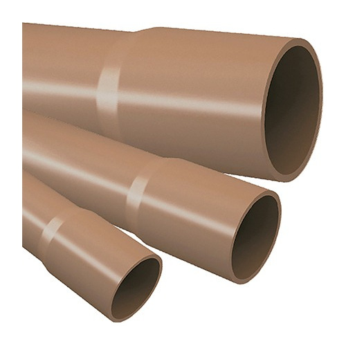Tubo Pvc Marrom Soldável 6 Metros 50mm 1 1/2 Pol - 10 Peças