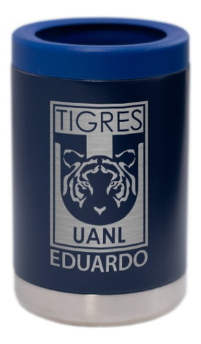 Portalata Tigres Monterrey Personalizado Portabote Acero In