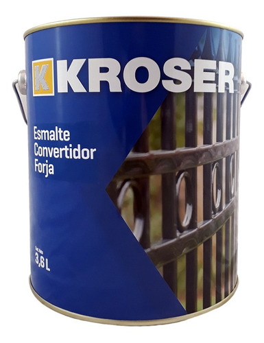 Esmalte Convertidor Forja Gris Plata 3.6l Kroser  