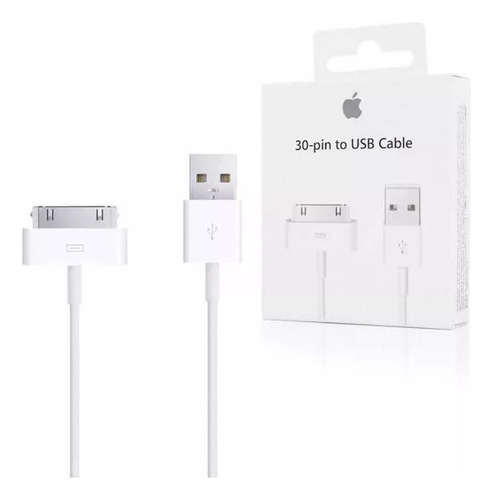 Cable Cargador Usb 30 Pines Para Iphone 4 Ipod Ipad 2 3 Blanco