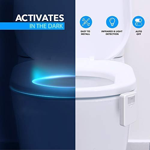 Luz Para Inodoro Excusado Led Sensor Movimiento 16 Colores
