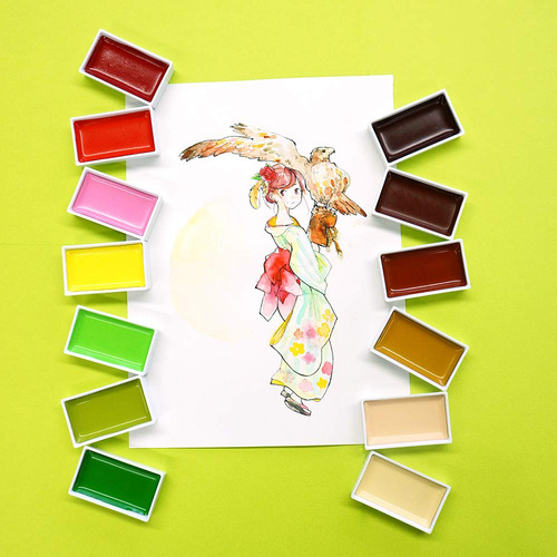 Juego De 36 Colores De Acuarelas Profesionales Para Artistas Multicolor