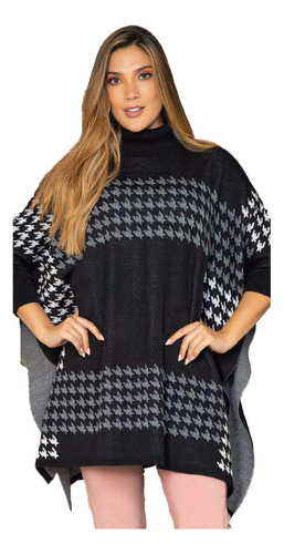 Hermosa Ruana Poncho Para Mujer Saco Sueter Sweater Tejido 