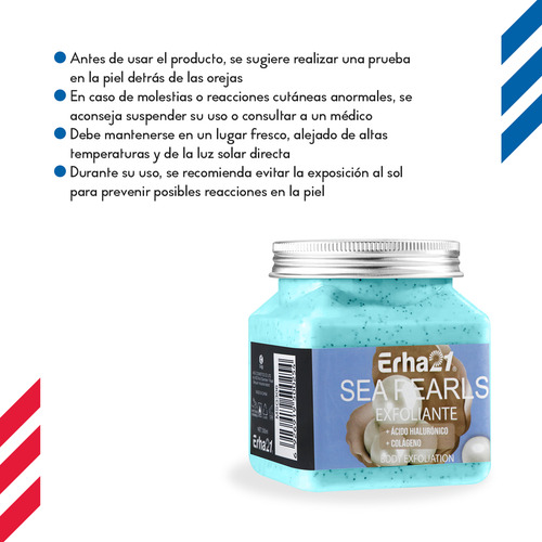 Exfoliante Corporal Diler De 350ml Fórmula Con Colágeno Y Ácido Hialurónico Para Piel Suave Limpia Y Revitalizada De Uso Diario O Semanal Aroma Perlas Marinas