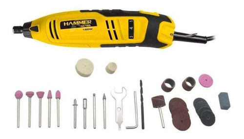 Micro Retífica Hammer 150w Amarelo 22v