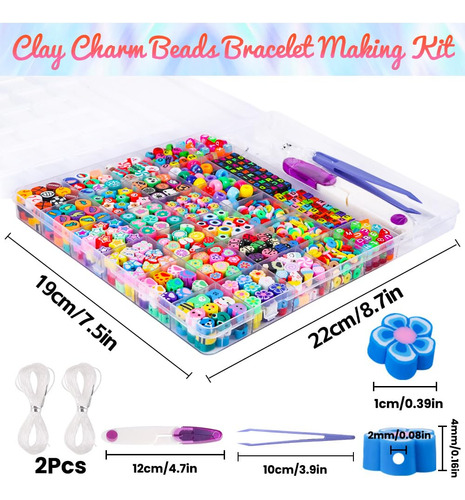 Kit Para Hacer Pulseras Con Perlas De Arcilla Polimérica Dul