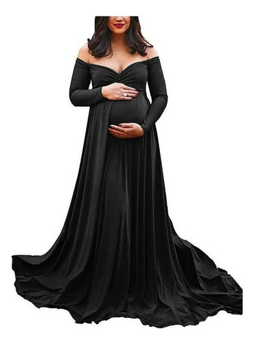Vestido De Noche Maternidad Embarazo Vestido Largo