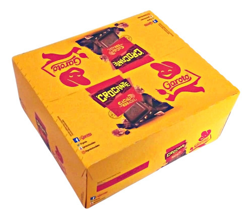 Barra De Chocolate Tablete Crocante Garoto 80g - 1cx C/ 16un