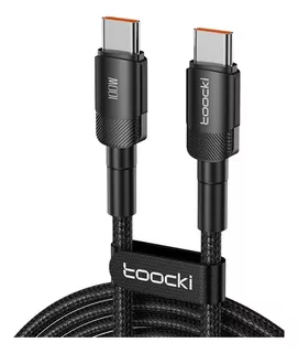 Cable Toocki 100w 5a Tipo C Carga Rápida Qc Pd 2m