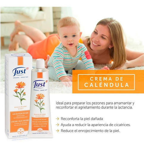 Imagen 5 de 8 de Crema Calendula 100g Swiss Just Producto Original