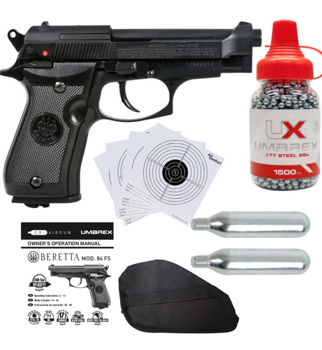 Marcadora Co2 Beretta 84fs Blowback Metal Bbs .177 Xtreme