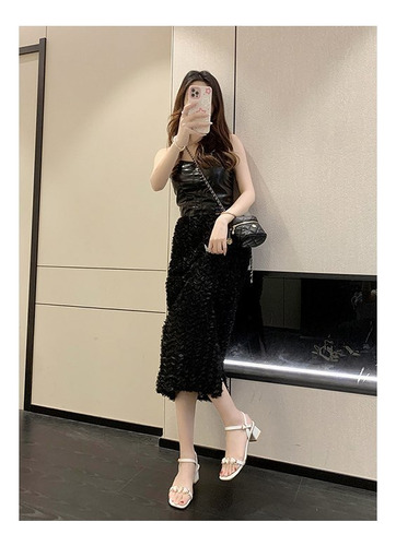 Sandalias De Tacón Alto Moda Con Cuadrada Y Para Mujer 5cm