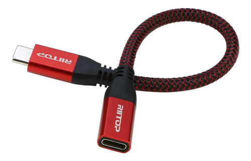 Cable De Extension Usb C Corto (paquete De 2), Riitop Usb-c