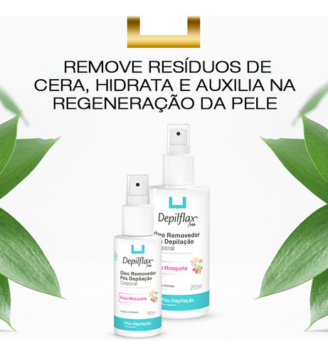 Óleo Removedor Pós Depilação Rosa Mosqueta Depilflax 100 Ml