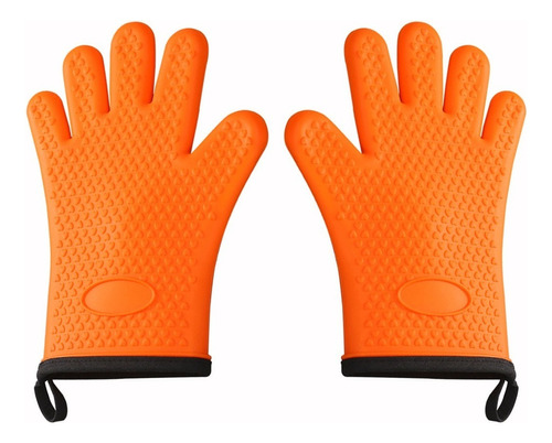 Guantes De Protección Para Horno De Silicona (par) Color Naranja