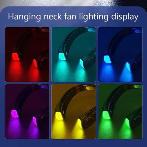 Ventiladores De Cuello Recargables Led Multifuncionales Con