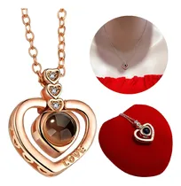 Comprar Collar Corazón Proyecta Te Amo En 100 Idiomas Regalo