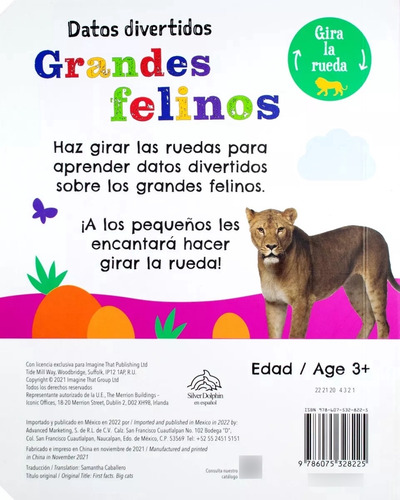 Datos Divertidos Grandes Felinos Editorial Silver Dolphin