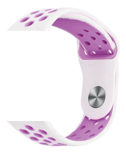 Pulseira Para Esporte Com Furo Compatível Com Watch Diversos Cor Branco E Lilás