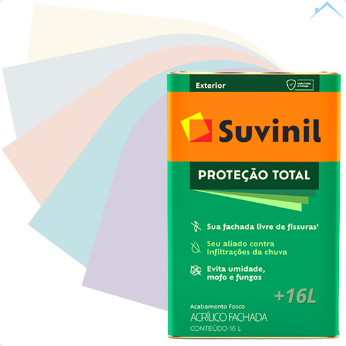 Tinta Emborrachada Suvinil Proteção Total Tons Leves +16 L