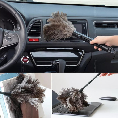 - Plumero Retráctil Con Plumas De Avestruz, 2 Uds.