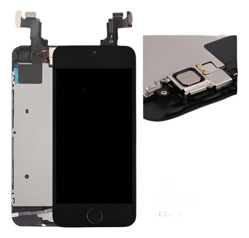 Para El iPhone 5s Negro Lcd Pantalla Repuesto + Home Botón +