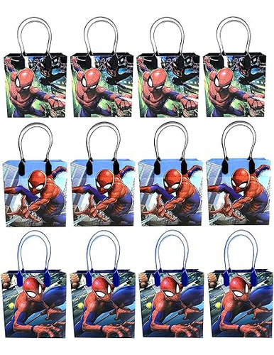 12 Bolsas De Regalo De Spiderman