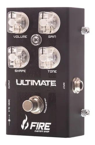 Pedal Fire Ultimate Distortion Cor Negro