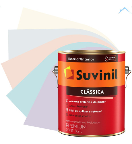 Tinta De Parede Tons Suaves Suvinil Clássica 3,2 Lts