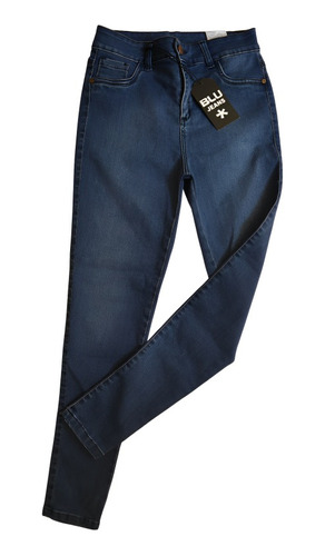 Jean Mujer Azul Skinny Tiro Alto