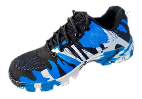 Imagen 1 de 3 de  Zapatos P/hierro Camuflajeadas Azul Marca Mapoca