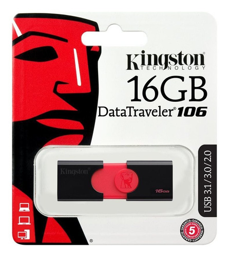 Pen Drive Usb 16gb Kingston 3.0 Dt106