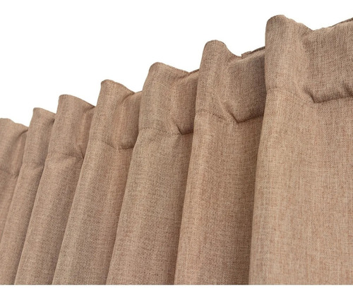 Imagen 4 de 6 de Cortinas Blackout Lino Bloquea 100% Presillas Oculta 140x220