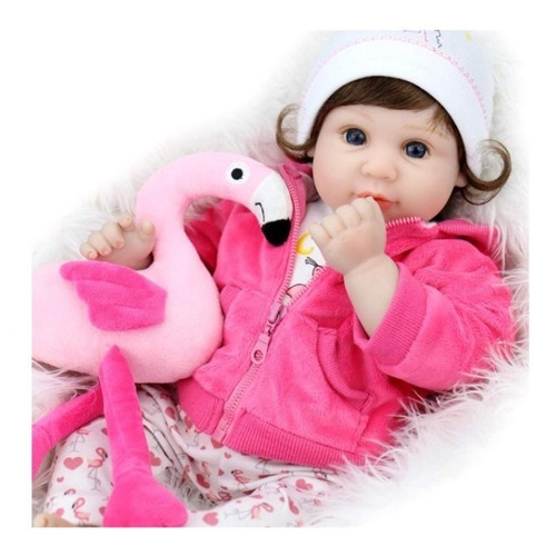 Imagen 3 de 6 de Bebe Muñeca Reborn Realista De Silicona Y Algodón 55cm