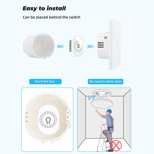 Interruptor Inteligente Wifi Módulo De Luz Blanco 16a