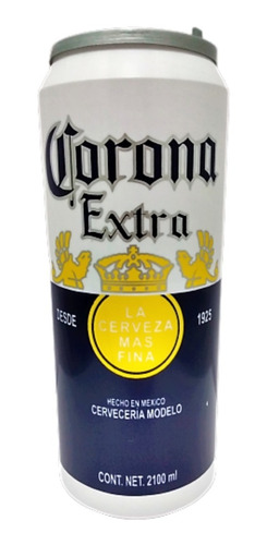 Vaso Tipo Lata Corona Extra 2 Lts Plastico Para Bebidas