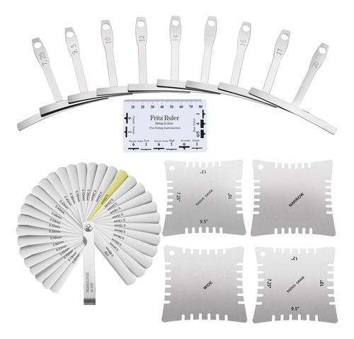 Kit Radian Ruler Feeler Para Guitarra Métrica Luthier