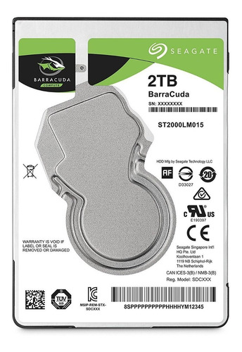 Disco Duro Interno 2tb Seagate 2.5 Barracuda 128mb 5400r /v