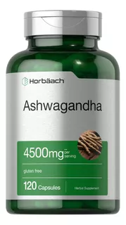 Horbaach Ashwagandha 4500 Mg 120 Capsulas Ginseng Inmunidad