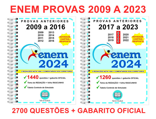 Enem 2020 Provas Anteriores 2009 A 2019 + Gabarito Oficial