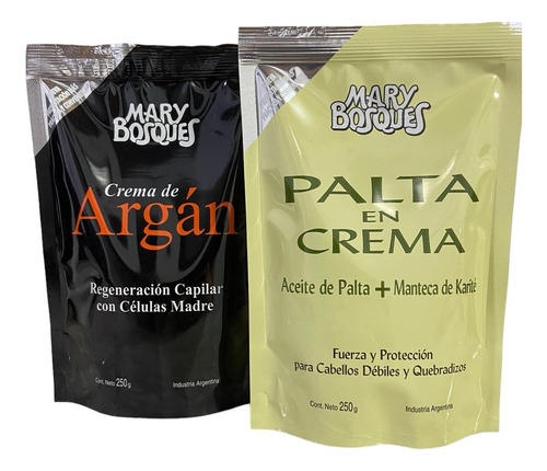 Kit Mary Bosques Argán + Palta Doypack Económico X2u 250g 