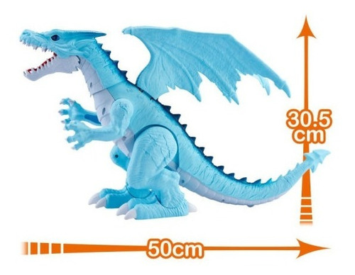 Robo Alive Robotic Furioso Dragón Robotico 7115 Personaje Celeste Hielo