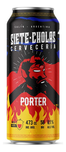 Cerveza Artesanal Siete Cholas Porter 473cc X1