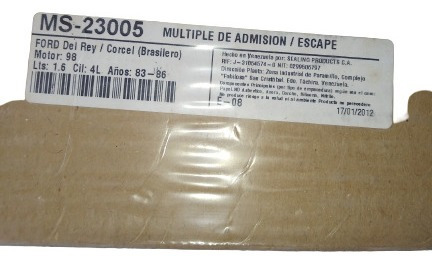 Imagen 3 de 4 de Empacadura Multiple Admisión Escape Ford Del Rey Corcel