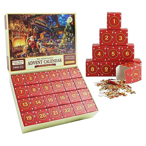 Rompecabezas De Navidad Niños Y Adultos Calendario De ...